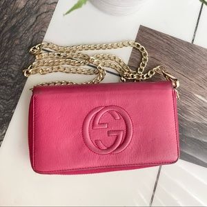 Authentic Gucci GG Logo Zip Around Long Wallet